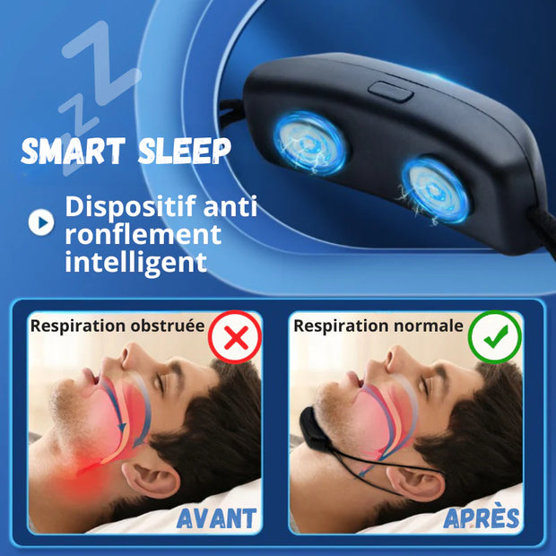 Dispositif Intelligent EMS Anti-Ronflement - Solution Portable pour Améliorer le Sommeil et Réduire le Bruit
